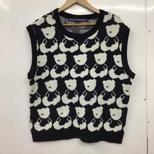 アコスタジオスペース AQO STUDIO SPACE ベスト ベスト 総柄 紺 / ネイビー / navy レディース USED 古着 中古 10155979