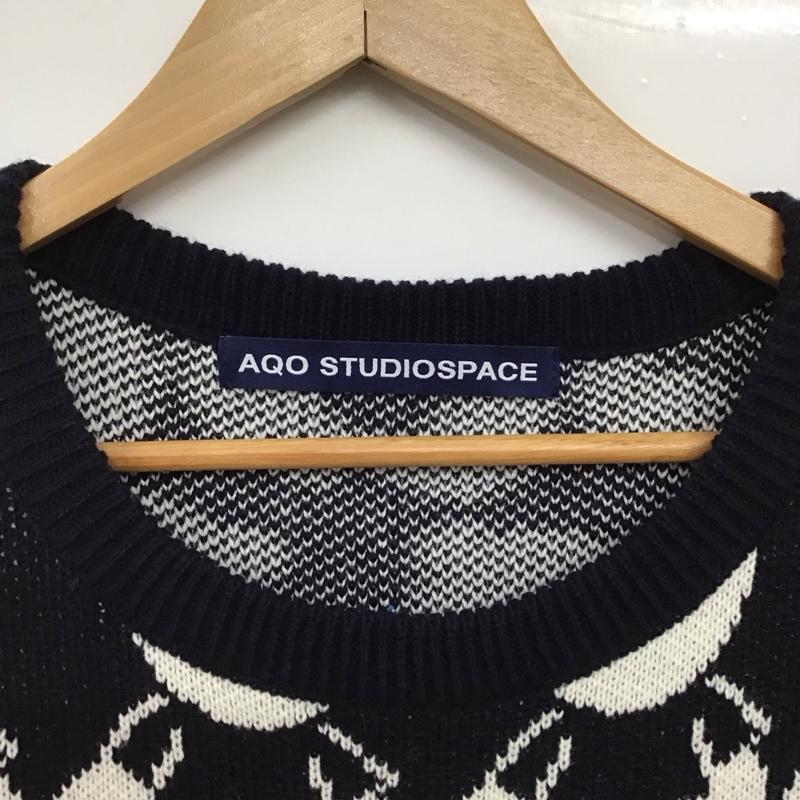アコスタジオスペース AQO STUDIO SPACE ベスト ベスト 総柄 紺 / ネイビー / navy レディース USED 古着 中古 10155979
