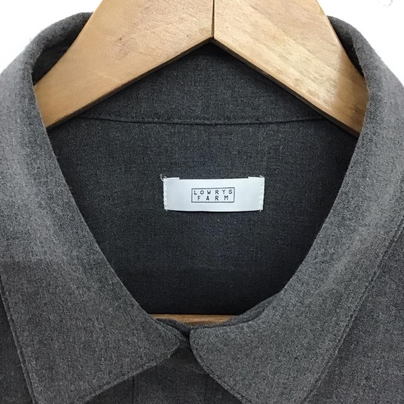 ローリーズファーム LOWRYS FARM シャツ、ブラウス 長袖 FREE 無地 灰 / グレー / gray レディース USED 古着 中古 10155980