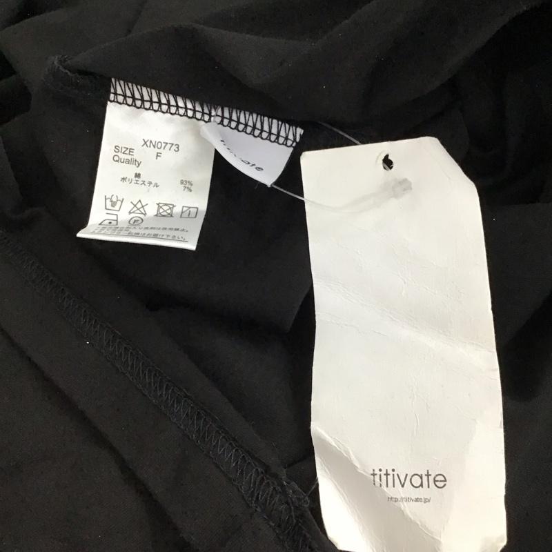 ティティベイト titivate カットソー 長袖 FREE 無地 黒 / ブラック / black レディース USED 古着 中古 10155981
