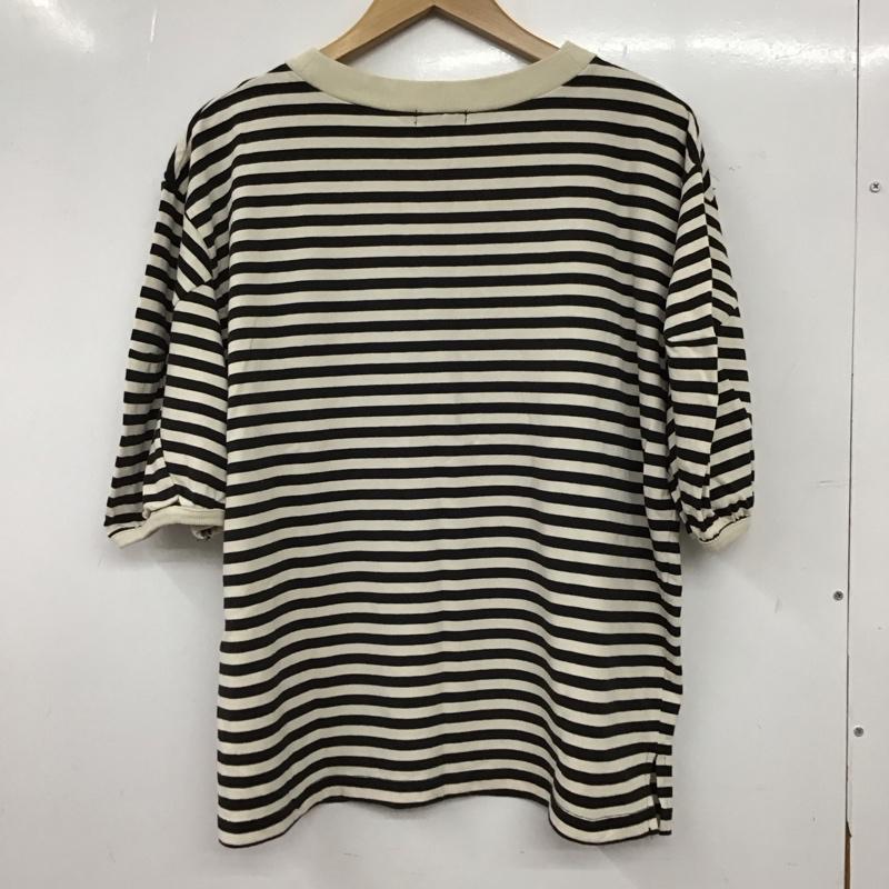 ニコアンド niko and... Tシャツ 半袖 L ボーダー柄 白 / ホワイト / white X 黒 / ブラック / black レディース USED 古着 中古 10155984