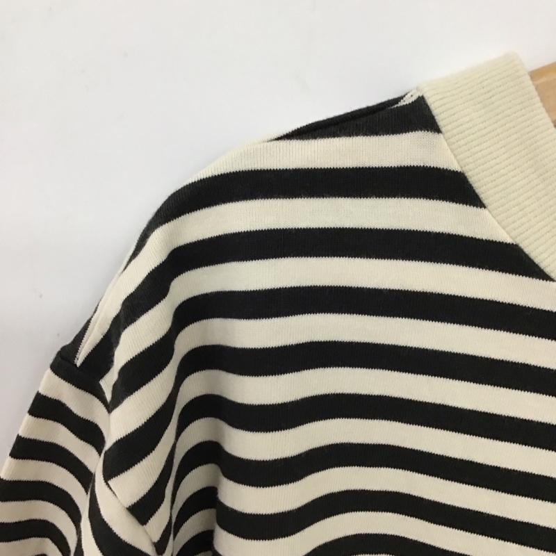 ニコアンド niko and... Tシャツ 半袖 L ボーダー柄 白 / ホワイト / white X 黒 / ブラック / black レディース USED 古着 中古 10155984