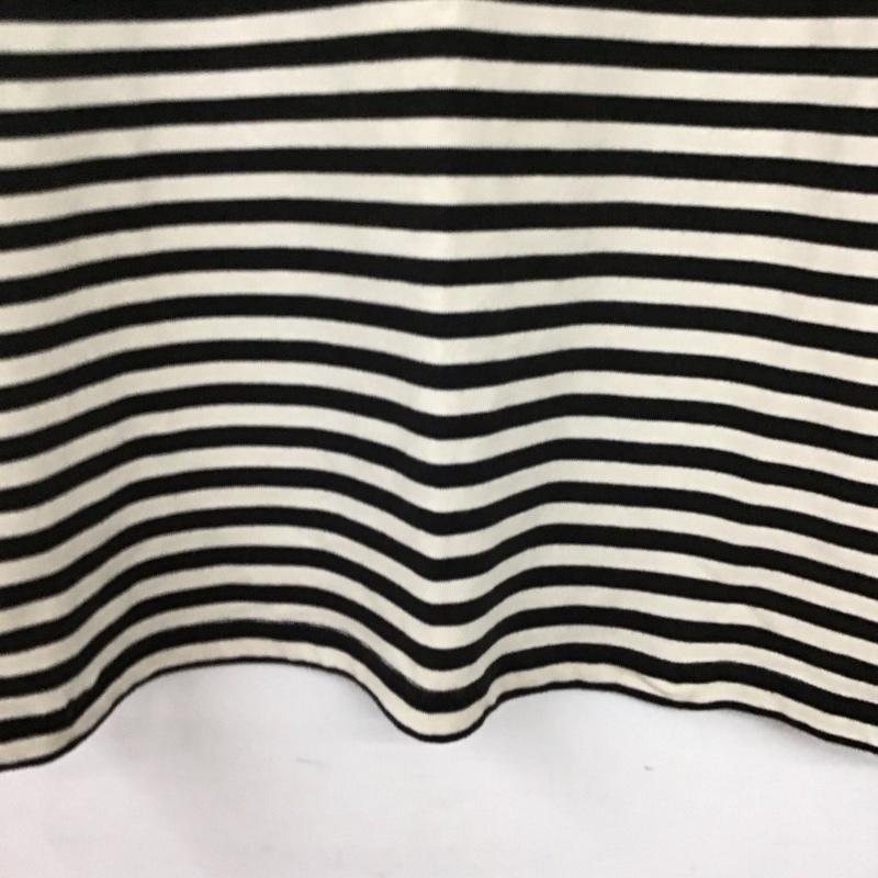 ニコアンド niko and... Tシャツ 半袖 L ボーダー柄 白 / ホワイト / white X 黒 / ブラック / black レディース USED 古着 中古 10155984