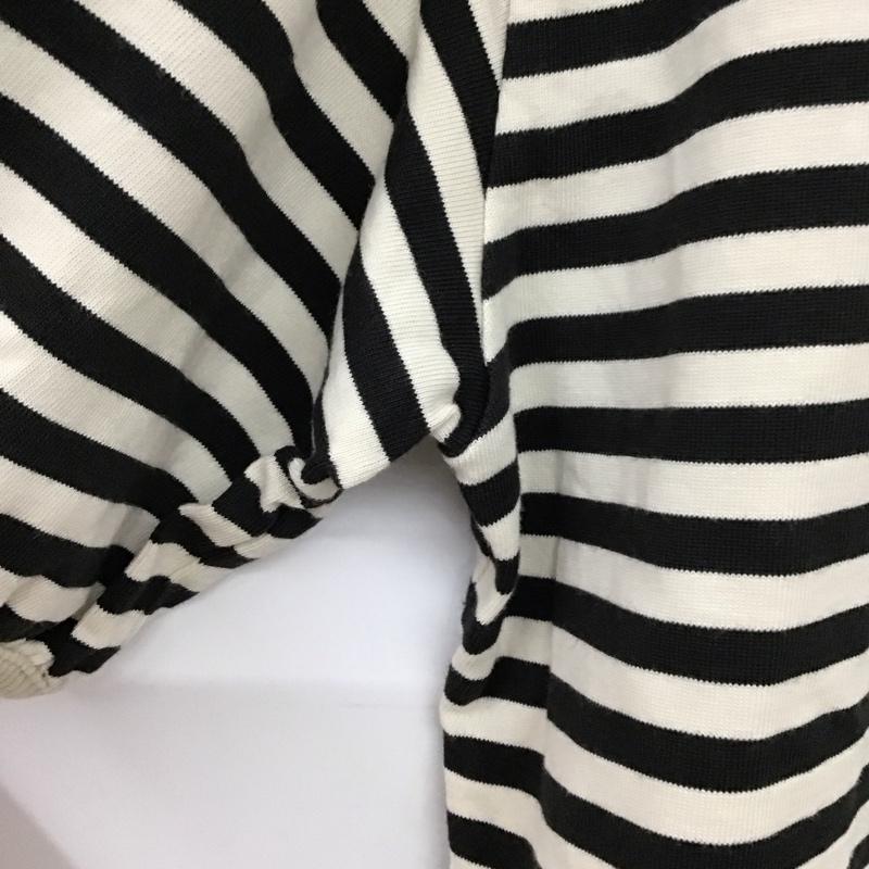 ニコアンド niko and... Tシャツ 半袖 L ボーダー柄 白 / ホワイト / white X 黒 / ブラック / black レディース USED 古着 中古 10155984