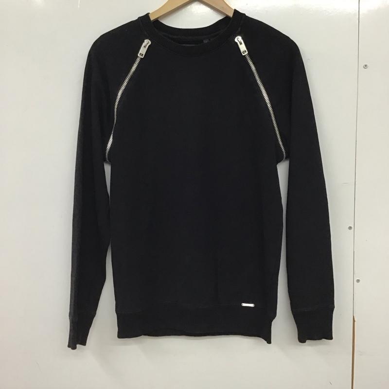 ディーゼル DIESEL トレーナー 長袖 S 無地 黒 / ブラック / black メンズ USED 古着 中古 10155985