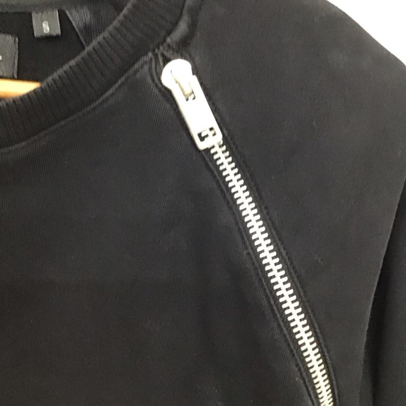 ディーゼル DIESEL トレーナー 長袖 S 無地 黒 / ブラック / black メンズ USED 古着 中古 10155985
