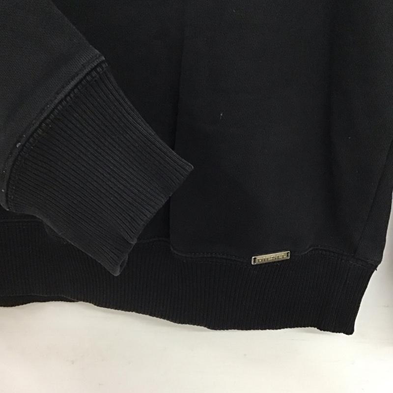 ディーゼル DIESEL トレーナー 長袖 S 無地 黒 / ブラック / black メンズ USED 古着 中古 10155985