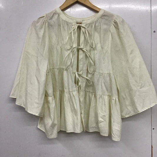 ニコアンド niko and... シャツ、ブラウス 七分袖 FREE 無地 アイボリー / アイボリー / レディース USED 古着 中古 10155993