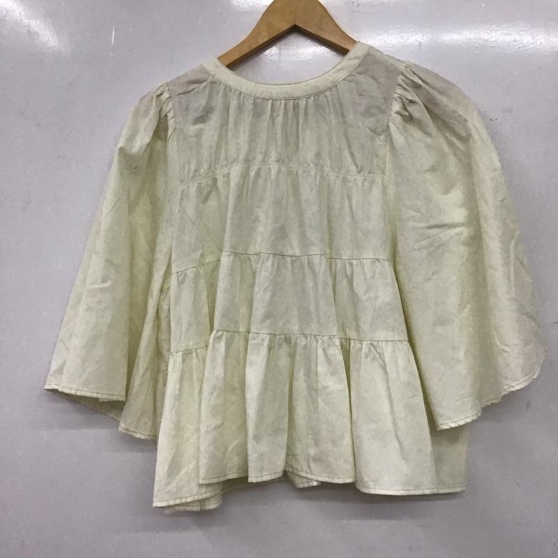ニコアンド niko and... シャツ、ブラウス 七分袖 FREE 無地 アイボリー / アイボリー / レディース USED 古着 中古 10155993