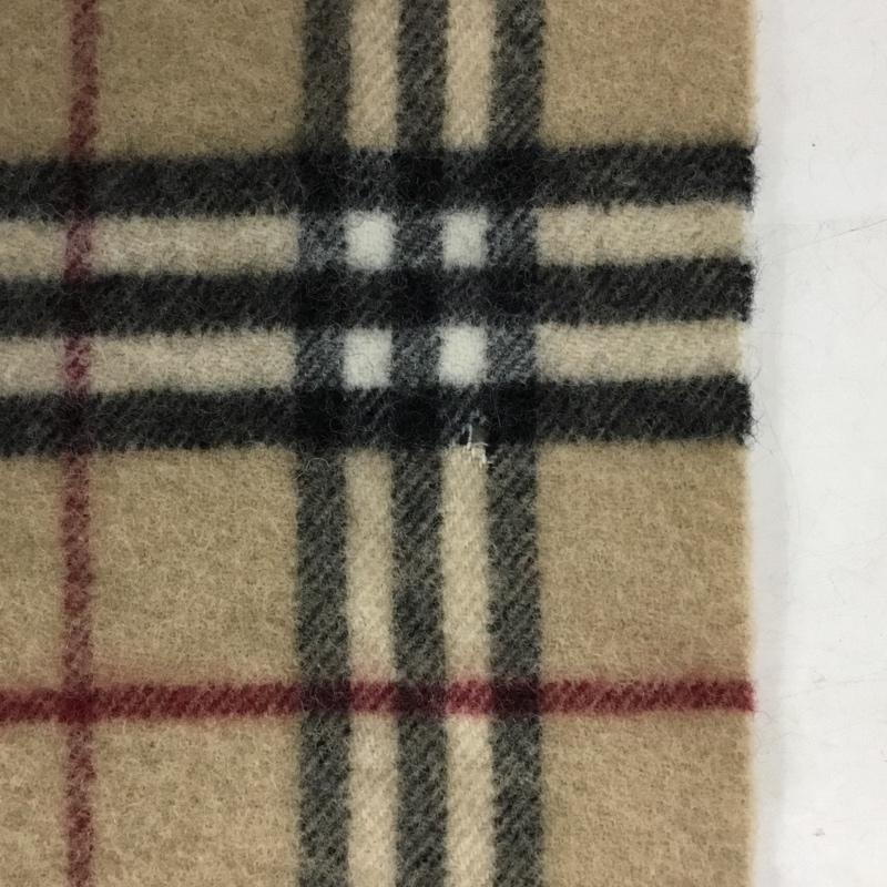 バーバリーロンドン Burberry London マフラー マフラー フリンジ ノバチェック ワンポイント キャメル / キャメル / X 黒 / ブラック / black X 白 / ホワイト / white X 赤 / レッド / red レディース USED 古着 中古 10156004