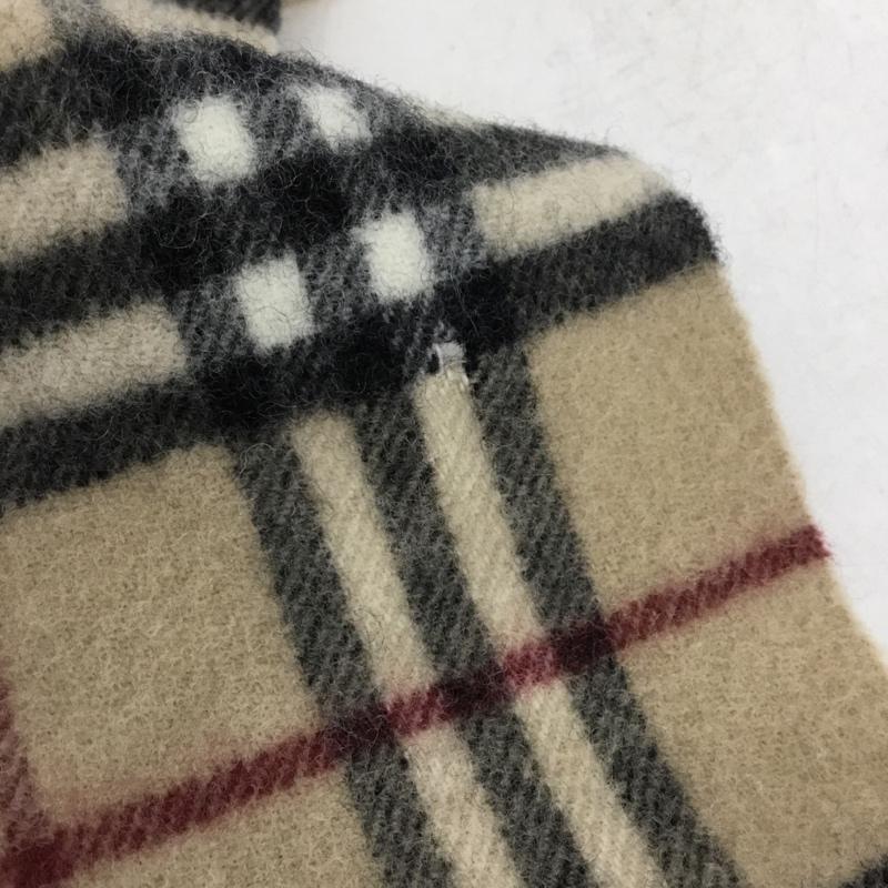 バーバリーロンドン Burberry London マフラー マフラー フリンジ ノバチェック ワンポイント キャメル / キャメル / X 黒 / ブラック / black X 白 / ホワイト / white X 赤 / レッド / red レディース USED 古着 中古 10156004