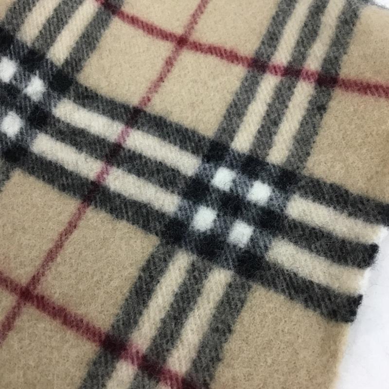 バーバリーロンドン Burberry London マフラー マフラー フリンジ ノバチェック ワンポイント キャメル / キャメル / X 黒 / ブラック / black X 白 / ホワイト / white X 赤 / レッド / red レディース USED 古着 中古 10156004