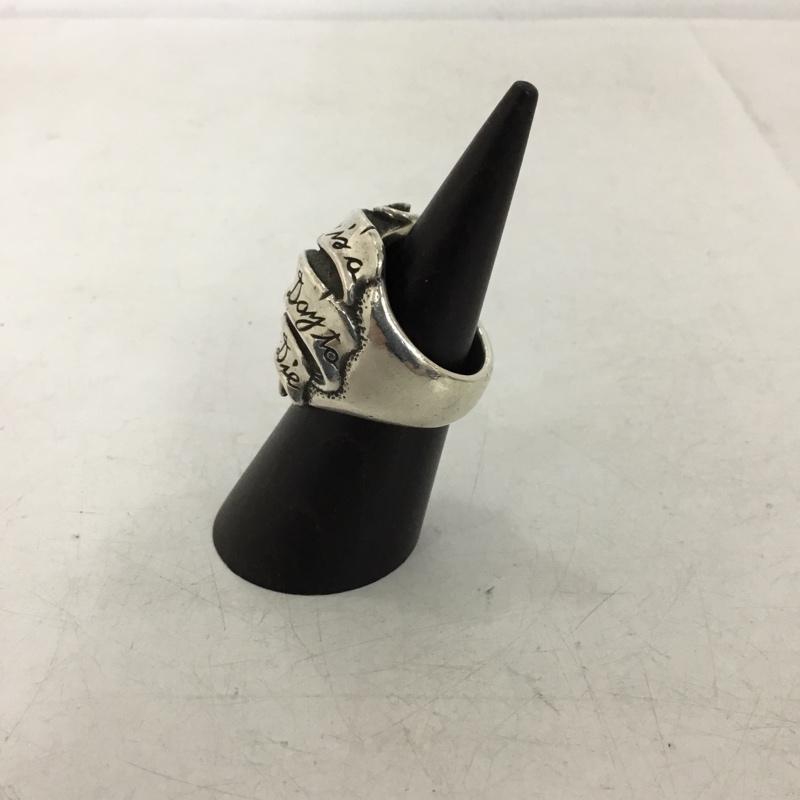 ラットレース RATRACE アクセサリー 指輪 リボン メッセージ 18号 ロゴ、文字 銀 / シルバー / silver color メンズ USED 古着 中古 10156006