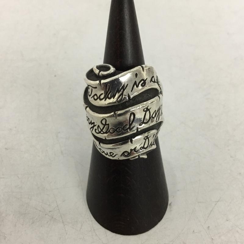 ラットレース RATRACE アクセサリー 指輪 リボン メッセージ 18号 ロゴ、文字 銀 / シルバー / silver color メンズ USED 古着 中古 10156006