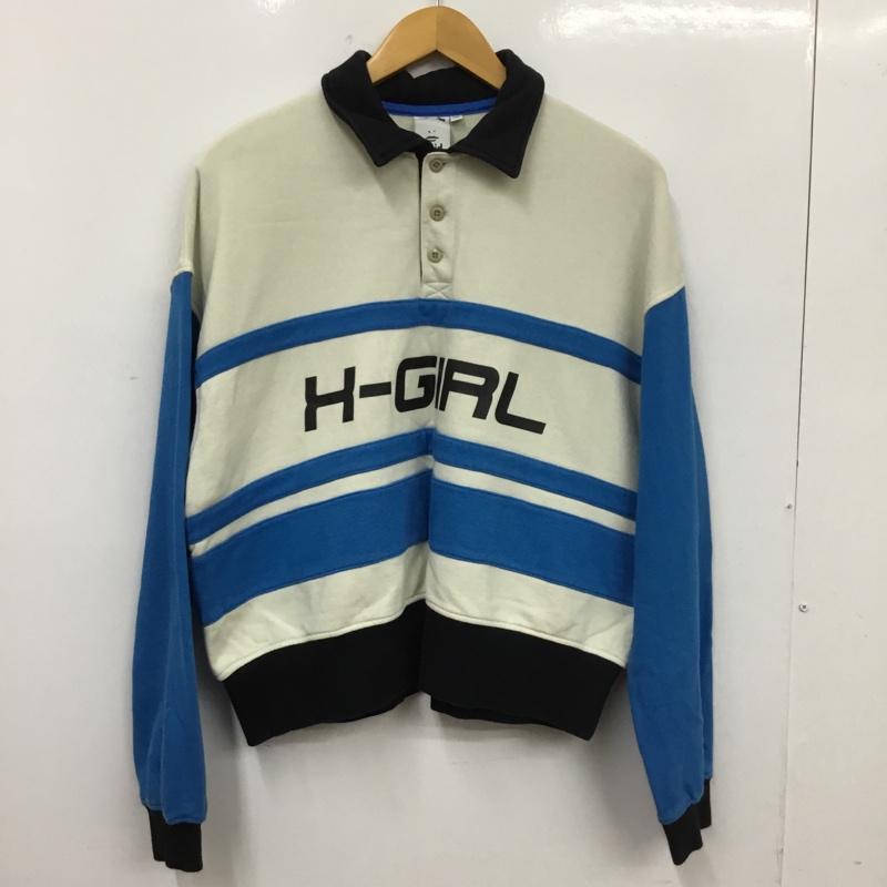 エックスガール X-girl トレーナー 長袖 105231012010 SWEAT POLO DRESS M ロゴ、文字 マルチカラー / マルチカラー / multicolor レディース USED 古着 中古 10156016