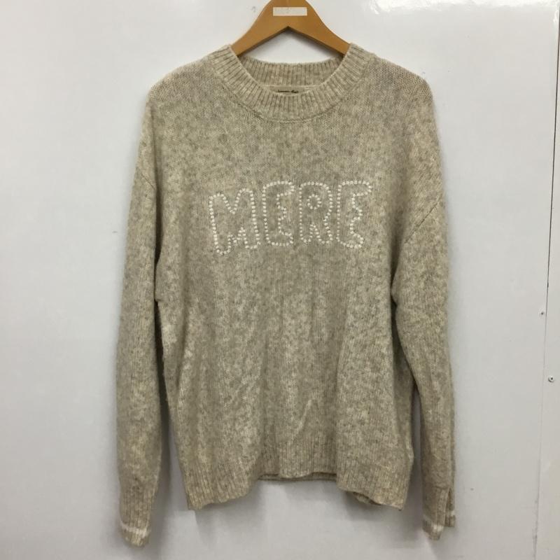 サマンサモスモス Samansa Mos2 ニット、セーター 長袖 FREE ロゴ、文字 ベージュ / ベージュ / beige レディース USED 古着 中古 10156018
