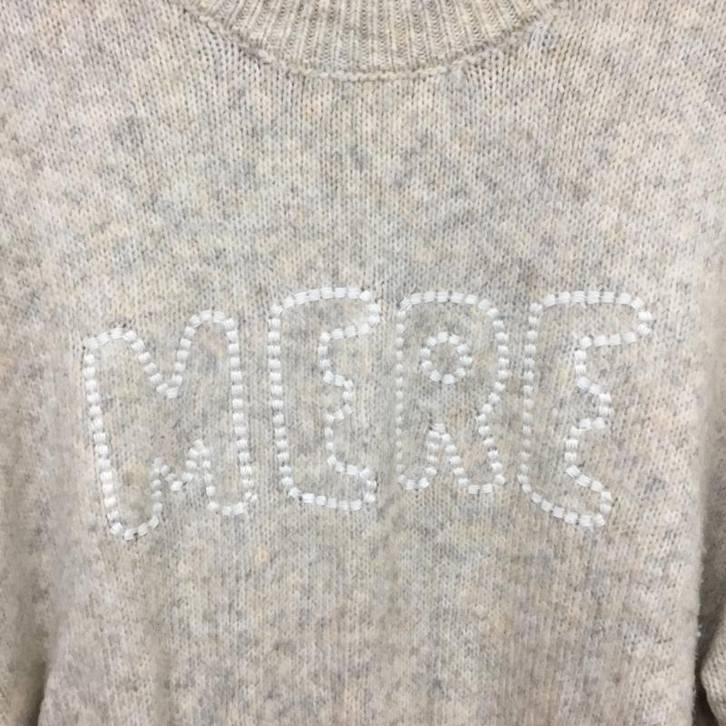 サマンサモスモス Samansa Mos2 ニット、セーター 長袖 FREE ロゴ、文字 ベージュ / ベージュ / beige レディース USED 古着 中古 10156018