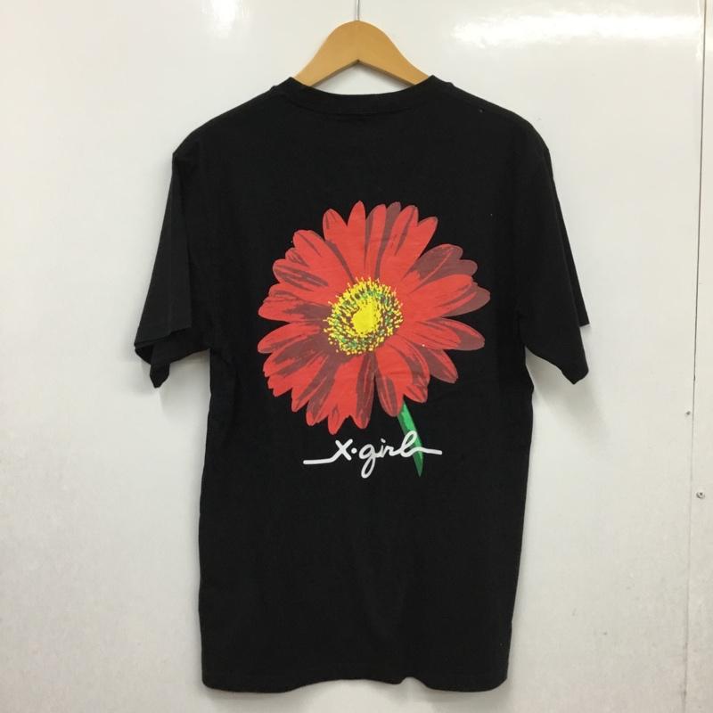 エックスガール X-girl Tシャツ 半袖 M プリント 黒 / ブラック / black レディース USED 古着 中古 10156019