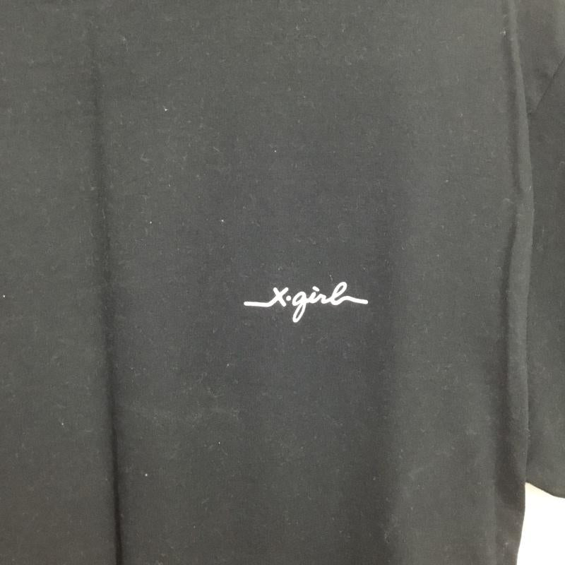 エックスガール X-girl Tシャツ 半袖 M プリント 黒 / ブラック / black レディース USED 古着 中古 10156019