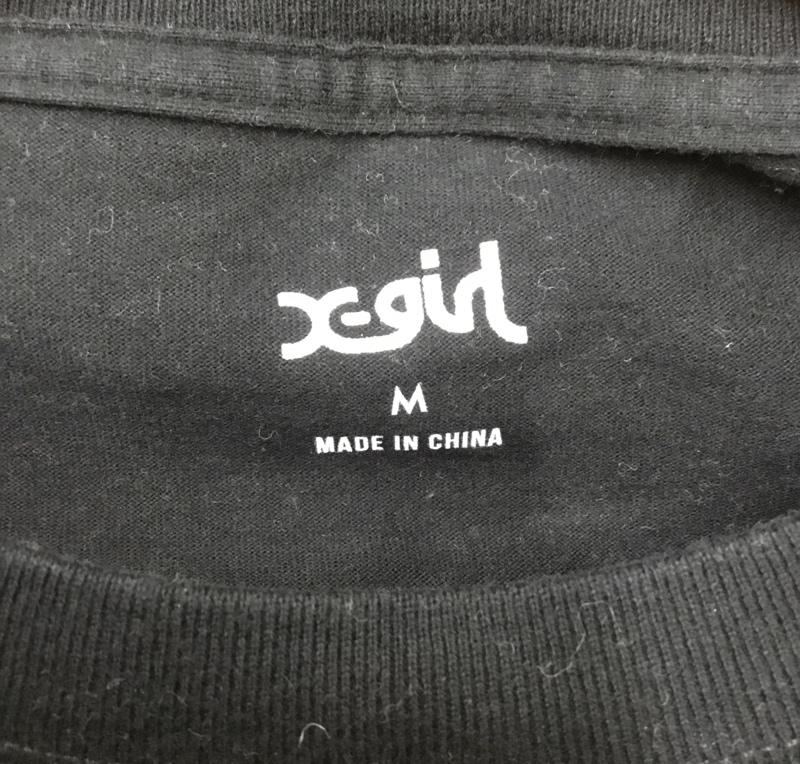 エックスガール X-girl Tシャツ 半袖 M プリント 黒 / ブラック / black レディース USED 古着 中古 10156019