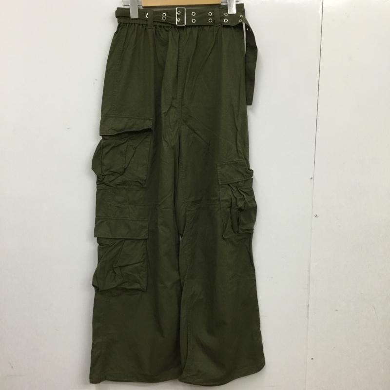 ジュエティ jouetie パンツ ワークパンツ、ペインターパンツ 082340700701 ワイドルーズカーゴパンツ M 無地 カーキ / カーキ / khaki レディース USED 古着 中古 10156020