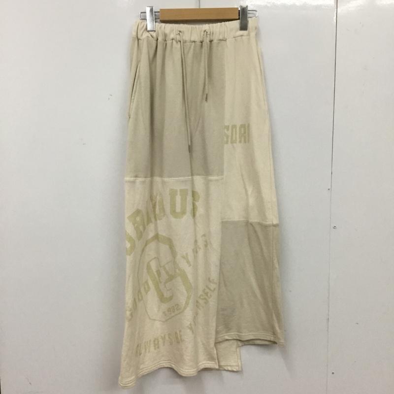 サマンサモスモス SM2 スカート ロングスカート ロゴ、文字 アイボリー / アイボリー / レディース USED 古着 中古 10156021