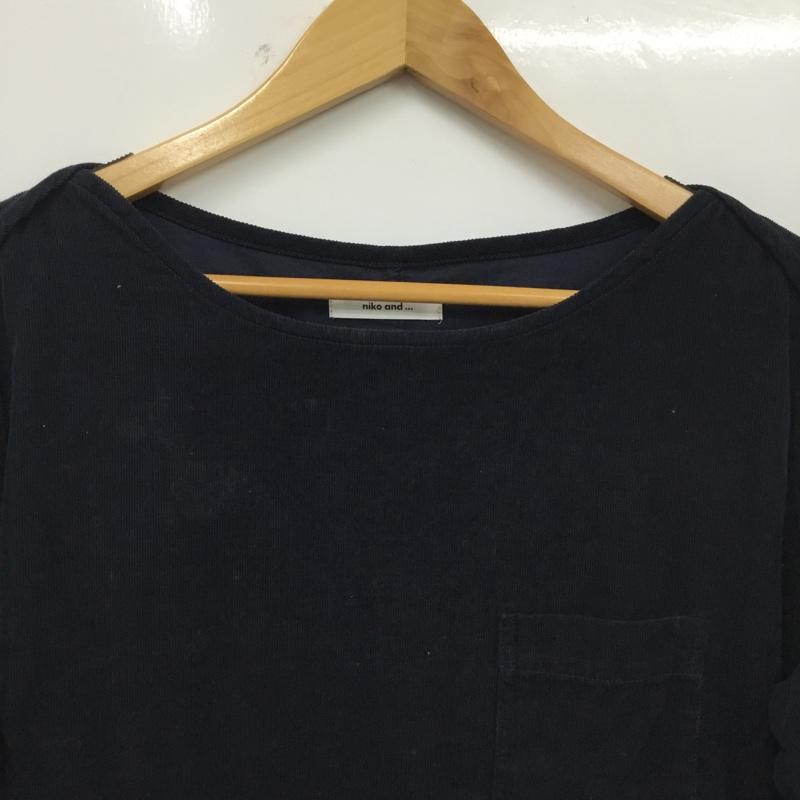 ニコアンド niko and... ワンピース ひざ丈スカート 無地 紺 / ネイビー / navy レディース USED 古着 中古 10156026