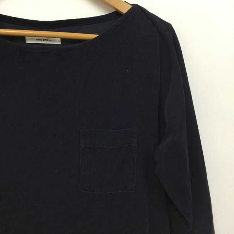 ニコアンド niko and... ワンピース ひざ丈スカート 無地 紺 / ネイビー / navy レディース USED 古着 中古 10156026