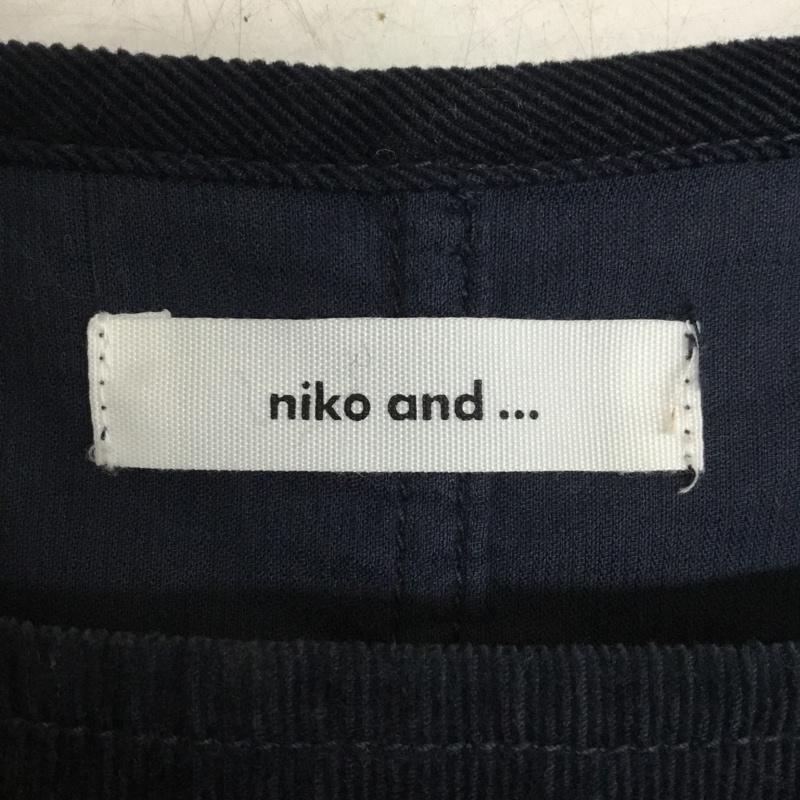 ニコアンド niko and... ワンピース ひざ丈スカート 無地 紺 / ネイビー / navy レディース USED 古着 中古 10156026
