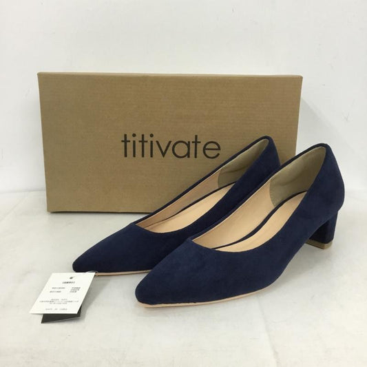 ティティベイト titivate パンプス パンプス XU0452 箱有 M 無地 紺 / ネイビー / navy レディース USED 古着 中古 10156032
