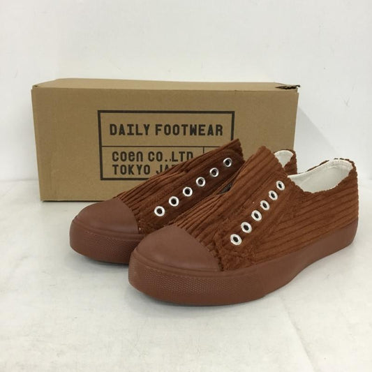 古着 USED スリッポン スリッポン スニーカー コーデュロイ 箱有 S 無地 茶 / ブラウン / brown レディース USED 古着 中古 10156037