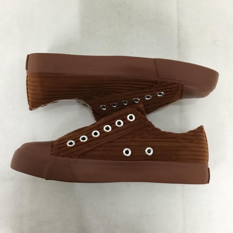 古着 USED スリッポン スリッポン スニーカー コーデュロイ 箱有 S 無地 茶 / ブラウン / brown レディース USED 古着 中古 10156037