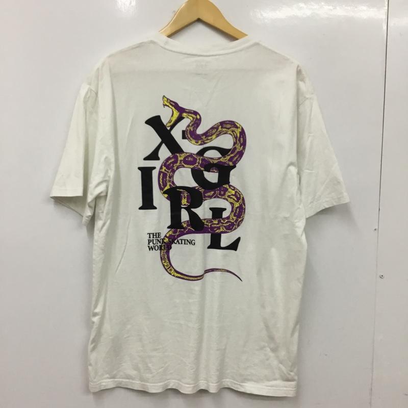 エックスガール X-girl Tシャツ 半袖 L ロゴ、文字 X プリント 白 / ホワイト / white レディース USED 古着 中古 10156040