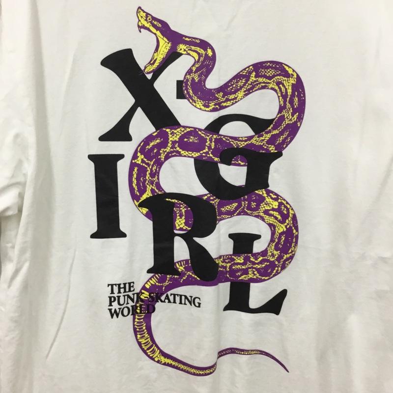 エックスガール X-girl Tシャツ 半袖 L ロゴ、文字 X プリント 白 / ホワイト / white レディース USED 古着 中古 10156040