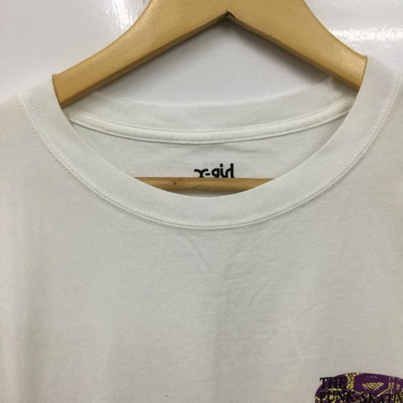 エックスガール X-girl Tシャツ 半袖 L ロゴ、文字 X プリント 白 / ホワイト / white レディース USED 古着 中古 10156040