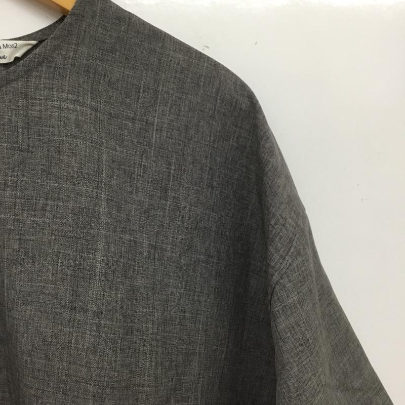 サマンサモスモスブルー Samansa Mos2 blue カットソー 半袖 FREE 無地 灰 / グレー / gray レディース USED 古着 中古 10156041