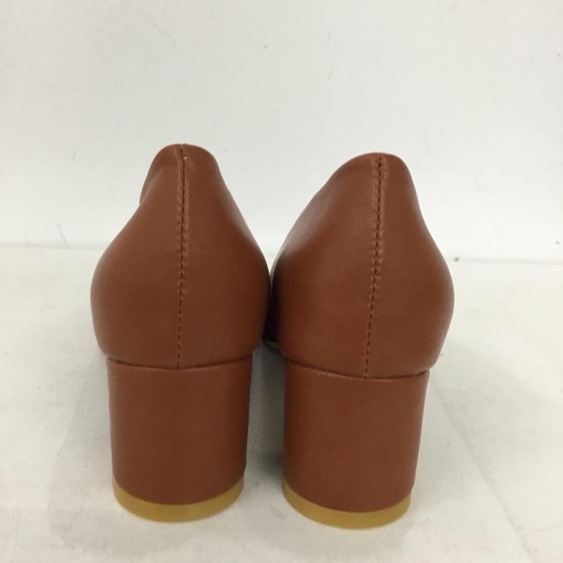 古着 USED パンプス パンプス 2008-30-0042 スクエア ウッドポイント ミドルヒールパンプス 箱有 バイムニール 24cm 24.0cm 無地 茶 / ブラウン / brown レディース USED 古着 中古 10156042