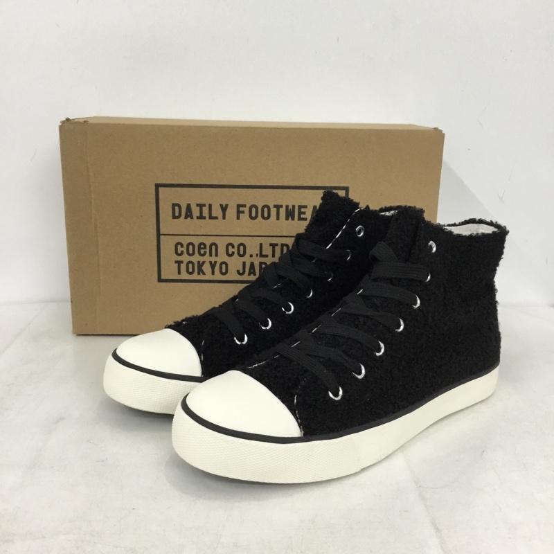 コーエン coen スニーカー スニーカー ボア ハイカットスニーカー 箱有 M 無地 黒 / ブラック / black レディース USED 古着 中古 10156043