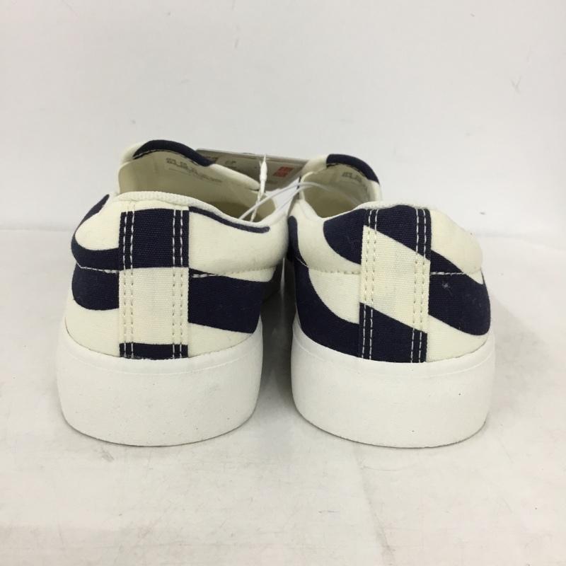 ユニクロ UNIQLO スリッポン スリッポン キャンバススリッポン marimekko マリメッコ 23.5cm 23.5cm ボーダー柄 紺 / ネイビー / navy X オフホワイト / オフホワイト / レディース USED 古着 中古 10156046