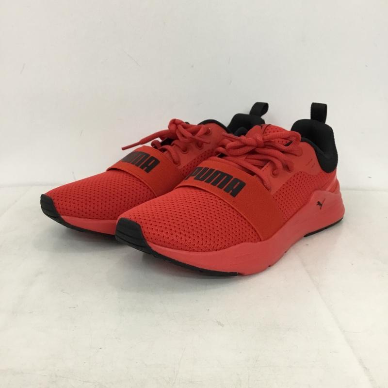 プーマ PUMA スニーカー スニーカー 373015-05 Wired Run 25cm 25.0cm ロゴ、文字 赤 / レッド / red X 黒 / ブラック / black メンズ USED 古着 中古 10156049