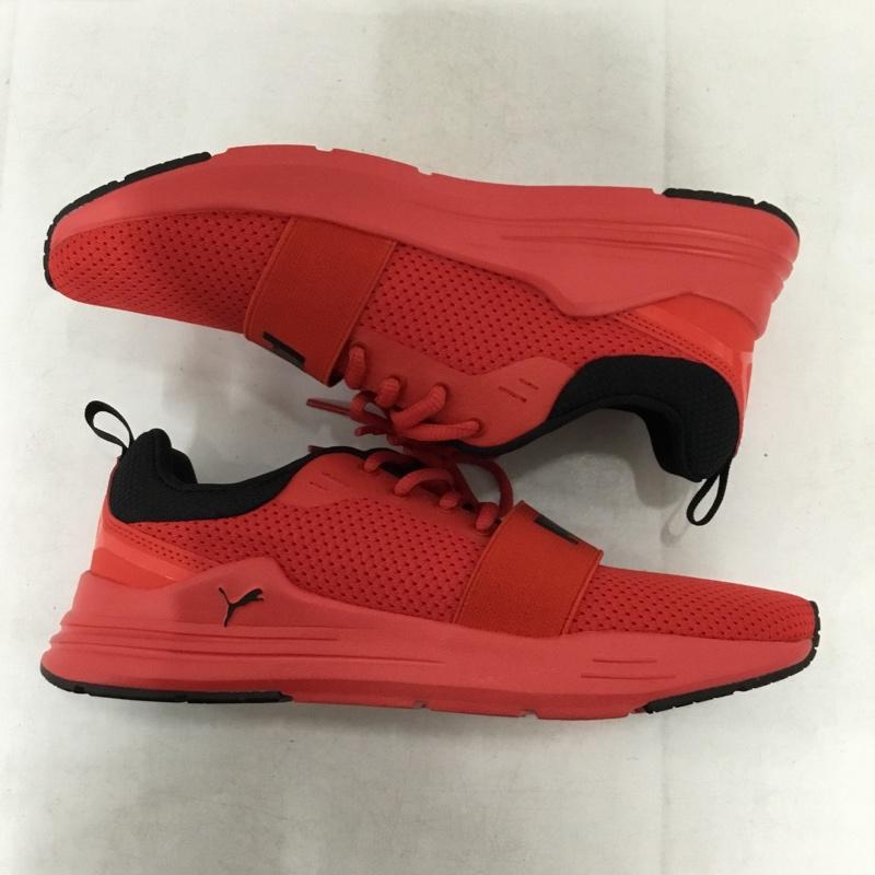 プーマ PUMA スニーカー スニーカー 373015-05 Wired Run 25cm 25.0cm ロゴ、文字 赤 / レッド / red X 黒 / ブラック / black メンズ USED 古着 中古 10156049