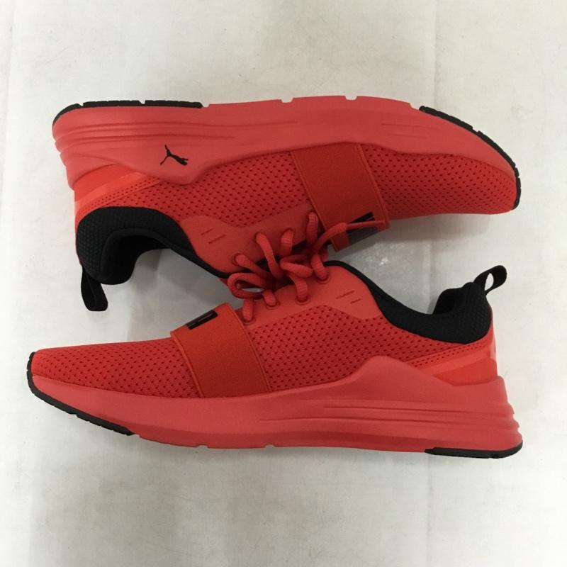 プーマ PUMA スニーカー スニーカー 373015-05 Wired Run 25cm 25.0cm ロゴ、文字 赤 / レッド / red X 黒 / ブラック / black メンズ USED 古着 中古 10156049