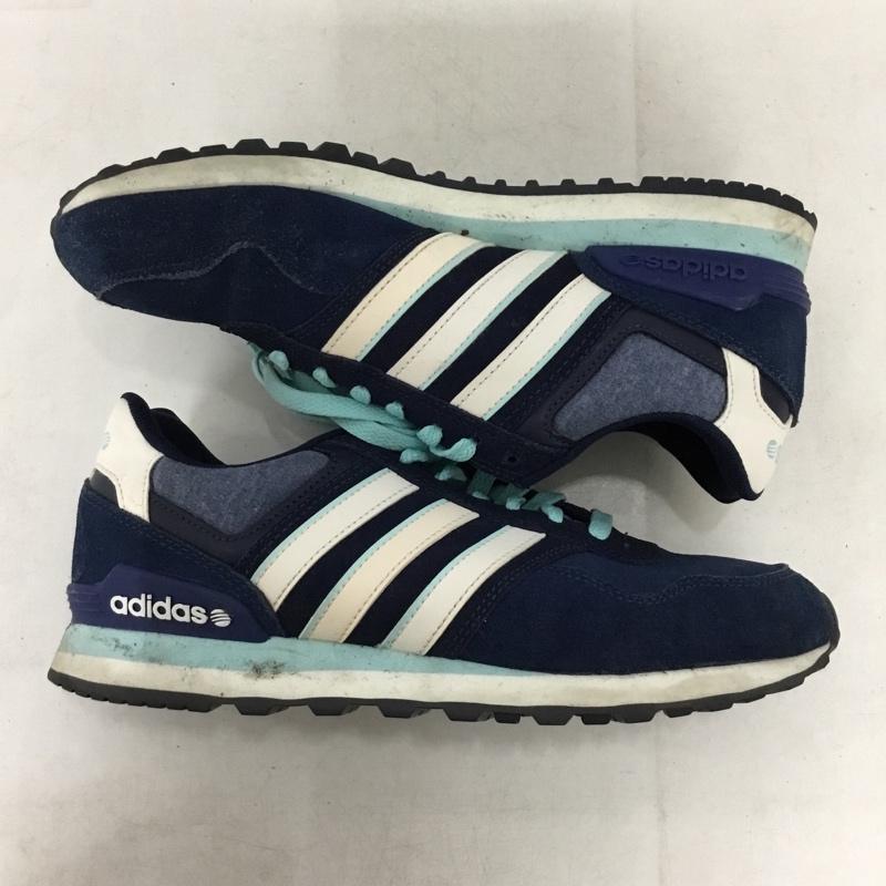 アディダス adidas スニーカー スニーカー F98277 neo 10K 25cm 25.0cm ロゴ、文字 紺 / ネイビー / navy X 水色 / ライトブルー / X 白 / ホワイト / white レディース USED 古着 中古 10156050