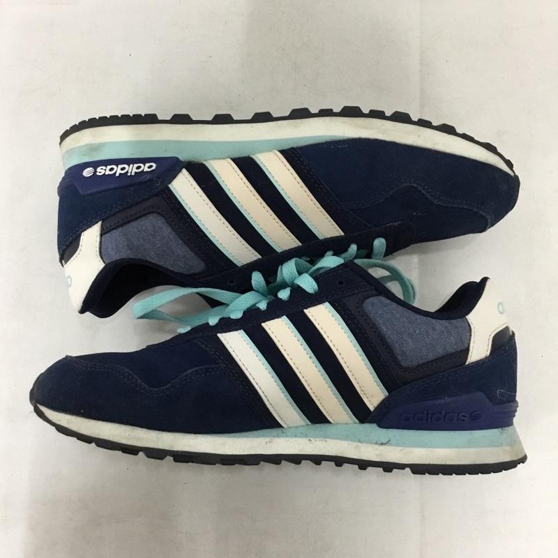 アディダス adidas スニーカー スニーカー F98277 neo 10K 25cm 25.0cm ロゴ、文字 紺 / ネイビー / navy X 水色 / ライトブルー / X 白 / ホワイト / white レディース USED 古着 中古 10156050