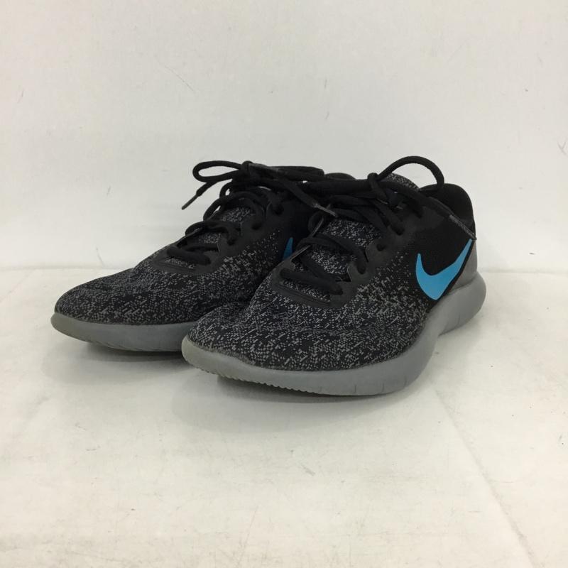 ナイキ NIKE スニーカー スニーカー 908983-012 FLEX CONTACT 25cm 25.0cm ロゴ、文字 黒 / ブラック / black X 青 / ブルー / blue X ダークグレー / ダークグレー / レディース USED 古着 中古 10156051