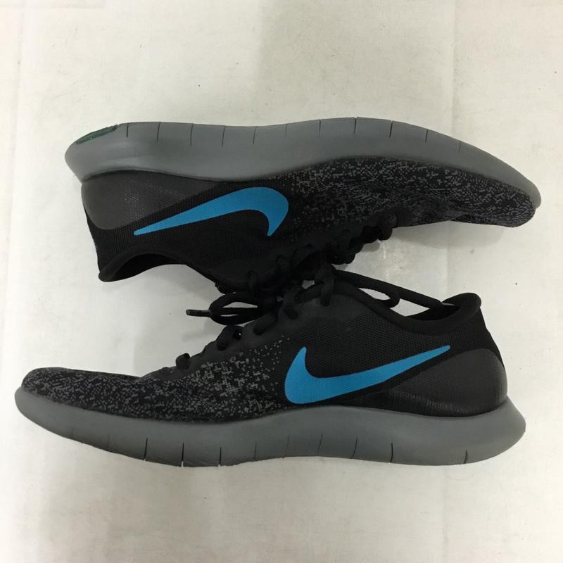 ナイキ NIKE スニーカー スニーカー 908983-012 FLEX CONTACT 25cm 25.0cm ロゴ、文字 黒 / ブラック / black X 青 / ブルー / blue X ダークグレー / ダークグレー / レディース USED 古着 中古 10156051
