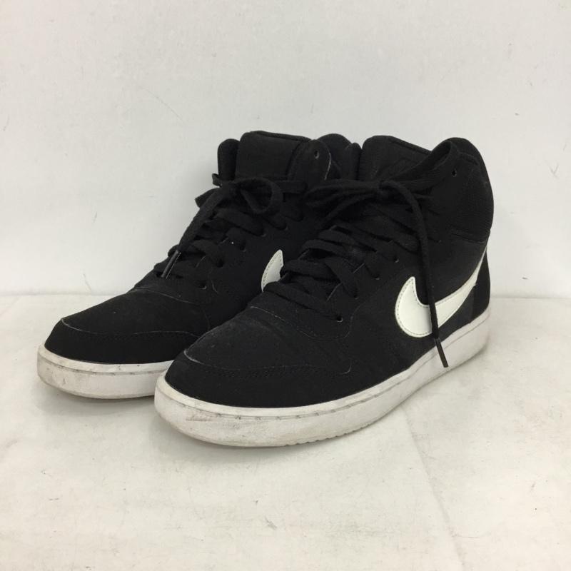 ナイキ NIKE スニーカー スニーカー 844885-010 COURT BOROUGH MID SL 25cm 25.0cm ロゴ、文字 黒 / ブラック / black X 白 / ホワイト / white メンズ USED 古着 中古 10156052