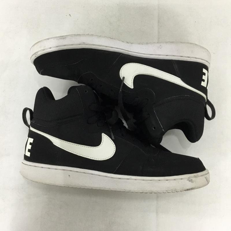 ナイキ NIKE スニーカー スニーカー 844885-010 COURT BOROUGH MID SL 25cm 25.0cm ロゴ、文字 黒 / ブラック / black X 白 / ホワイト / white メンズ USED 古着 中古 10156052