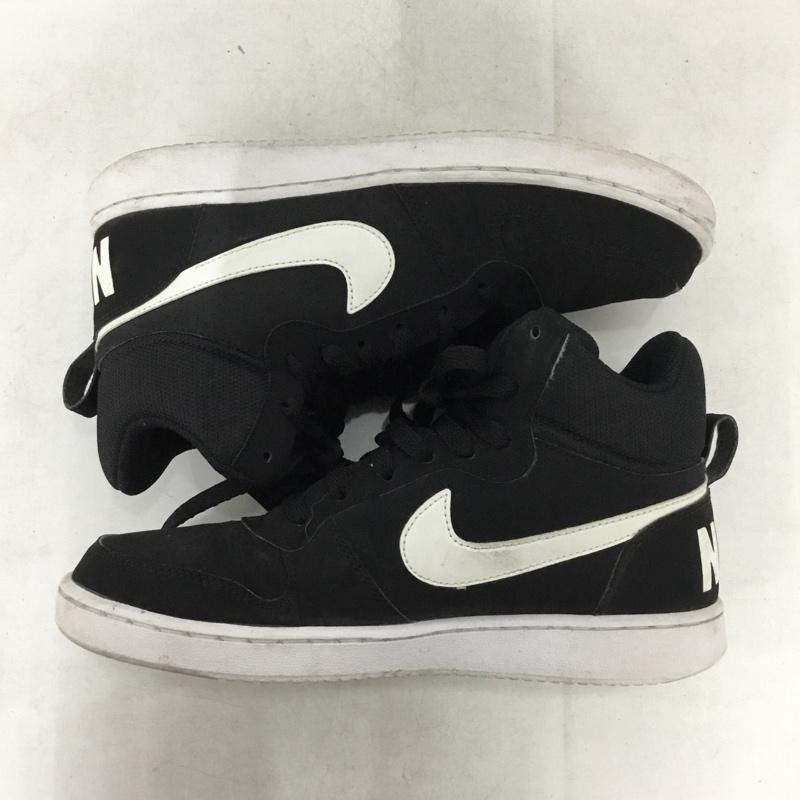 ナイキ NIKE スニーカー スニーカー 844885-010 COURT BOROUGH MID SL 25cm 25.0cm ロゴ、文字 黒 / ブラック / black X 白 / ホワイト / white メンズ USED 古着 中古 10156052