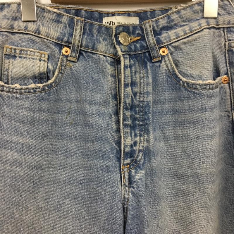 ザラ ZARA パンツ デニム、ジーンズ 34 無地 水色 / ライトブルー / レディース USED 古着 中古 10156054